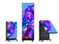 Pantalla LED Plegable Portátil a Prueba de Agua, Tótem LED, Pantalla Digital Plegable para Carteles