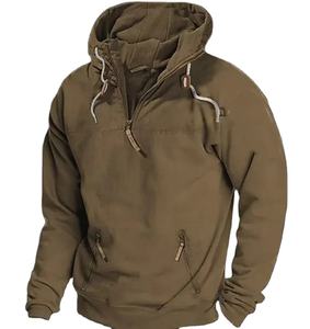 Europe and the United States Across the Autumn and Winter Hooded <b>Men</b> with <b>Velvet</b> Fashion Casual Hooded Youth <b>Jacket</b> Top - Product Image 1