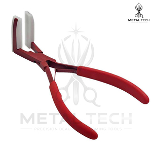 Matte Red Hair Extension Tape Press Pliers, <b>Dip</b> Coated Non Slip Handles, Soft Silicone Cushion Jaws, Salon Bonding Tool - Product Image 5