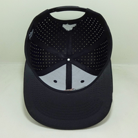 Casquette de golf unisexe haut de gamme en jersey Oxford perforé découpé au laser à 6 panneaux, avec logo personnalisé brodé et visière plate, idéale pour le sport et les fruits – Vente en gros
