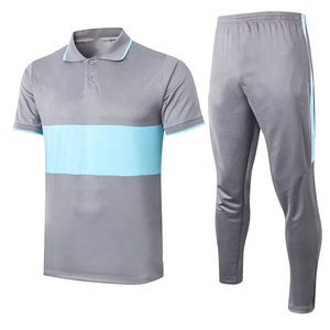 Men's Black and Teal Color Block Polo Shirt with <b>Matching</b> <b>Jogger</b> Pants Quick Dry Sporty Tracksuit <b>Set</b> Summer Wear - Product Image 4