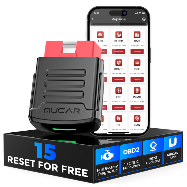 MUCAR BT200 PRO OBD2 Scanner Tool for All Car Auto Full System Car Diagnostic Tools Oil/SAS 15 Reset bluetooth Code Reader Scan