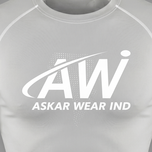 เสื้อแรชการ์ดแขนยาวสำหรับผู้ชาย ยี่ห้อ Askar Wear ผ้าแห้งเร็ว ผสมสแปนเด็กซ์และโพลีเอสเตอร์ พิมพ์ลายโลโก้ด้านหน้า เหมาะสำหรับเล่นกีฬา - Product Image 6