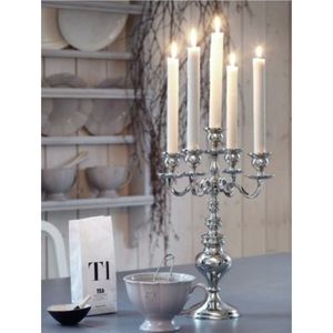 Candelabro Plateado Vintage de 3 Luces, Portavelas de Metal Clásico para Decoración de Bodas, Fiestas y Navidad - Product Image 6