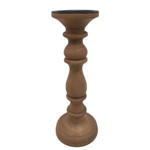 Portavelas de hierro y madera con estilo decorativo para el hogar, portavelas de estilo moderno de Color arcilla, hecho a mano, personalizado - Product Image 1