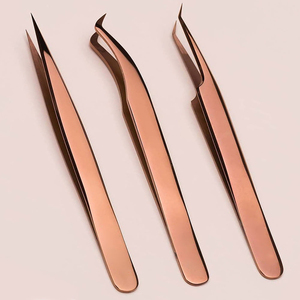 Expert Curved Stainless Steel Lash Tweezers High-Precision Point for Volume Classic Eyelash <b>Extensions</b> Competitive Professional - Product Image 6