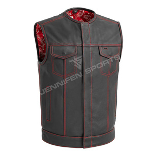 Veste de moto classique en cuir véritable conçue pour les motards qui recherchent une veste robuste, durable et élégante pour les trajets courts et longs. - Product Image 1