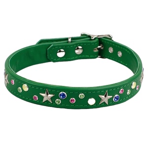 ปลอกคอสุนัขหนังวัวทำด้วยมือพร้อมกระดุมคริสตัลหลากสีสำหรับส่วนบุคคลผู้ผลิต - Product Image 4