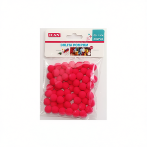 Ilan Bolita Pompom 1,5 cm 60 pezzi Decorazioni artigianali per progetti fai da te - Product Image 1