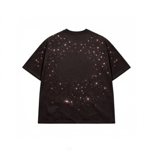 Summer All Over <b>Top</b> <b>Rhinestone</b> T Shirt Custom Men Crewneck Clothing Streetwear 100% 250 GSM T Shirt For Men - Product Image 3