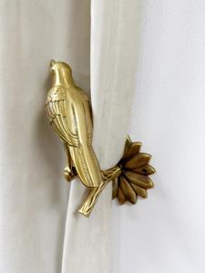 Gancho para Cortina con Acabado Dorado en Forma de Pájaro, Decoración para Cortinas, Ideal para Decoración de Habitaciones de Huéspedes, Estilo Interior, de la India - Product Image 5