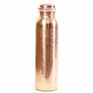 Juego de Botellas de Agua de Cobre Puro con Vaso Térmico, Recipiente de Cobre Ayurvédico sin Juntas a Prueba de Fugas, Botella de Cobre con Logotipo Personalizado al por Mayor - Product Image 4