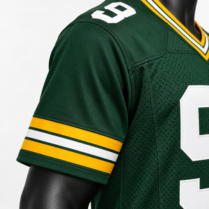 Custom American <b>Football</b> Jersey Men's Plus Size Green Mesh V-Neck Adjustable Strap Short Sleeve Team Name 99 Number <b>Print</b> - Product Image 5