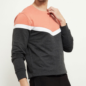 เสื้อสเวตเชิ้ตคอกลมผู้ชาย แขนยาว ทรงปกติ ผ้าถักเนื้อฝ้าย ระบายอากาศได้ดี แขนเสื้อแบบแร็กแลน สีสันตัดกัน สไตล์ลำลอง สำหรับฤดูหนาว - Product Image 3
