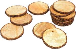 Sous-verre en écorce naturelle de bois, artisanat DIY, pour tasses à thé et café, tranche de bois rustique pour boissons, pour la maison, la cuisine et les projets d'artisanat - Product Image 3