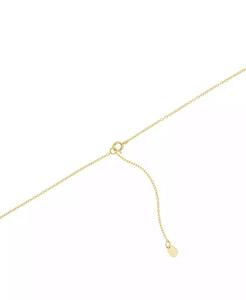 Collar con Colgante de Circonita Cúbica en Plata de Ley Chapada en Oro de 14k, 16 Pulgadas + Extensor de 3 Pulgadas |   Macy's - Product Image 3