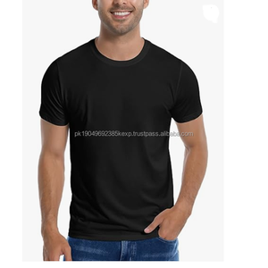 T-shirt de sport en coton pour homme de haute qualité, col rond, manches courtes, respirant, pour la gym, l'entraînement et la course à pied - Product Image 1