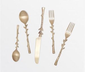 Ensemble de couverts modernes en acier inoxydable 5 pièces, finition miroir, compatible lave-vaisselle, écologique, pour mariage - Product Image 2