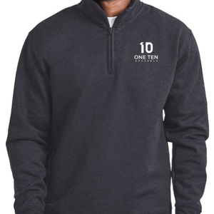 Sudadera con cremallera de 1/4 para adulto, color gris carbón, de forro polar suave, cálida, informal, de manga larga, personalizada - Product Image 4