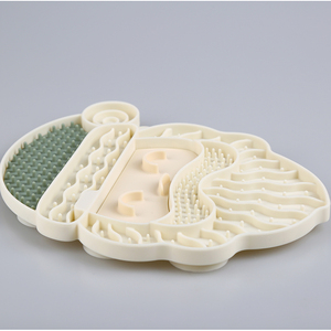 Silicone Pet Feeder Tray With <b>Partition</b> Slow Feeding Bowl Regular Size Melamine Material - Product Image 4