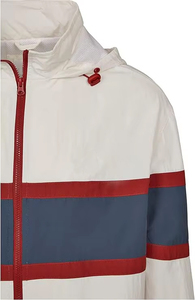 Chaqueta deportiva cortavientos de poliéster con efecto arrugado, personalizada con bloques de color, impermeable para hombre, con cierre de cremallera. - Product Image 5
