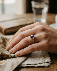 18K <b>Solid</b> Gold Vintage Rhodium Plated Moissanite Ring Round Brilliant Cut Prong Setting Classic Women's Engagement Gemstone - Product Image 2