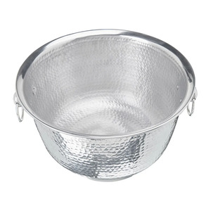 Elegant Hammered Aluminum Wine Ice Bucket With Wire Ring Handles Pedestal Base Luxury Party <b>Champagne</b> Beverage Tub For Wedding - Product Image 6