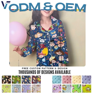 Tissu satiné latin de haute qualité du Vietnam pour pyjamas d'enfants, imprimé uni, 150 cm / 160 cm (personnalisable) - Product Image 3