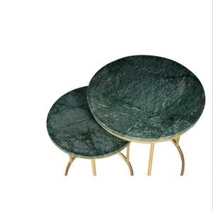 Timeless Appeal Modern Set Of 2 Nesting Coffee <b>Tables</b> <b>Marble</b> Top Metal Frame Living Room Furniture - Product Image 6