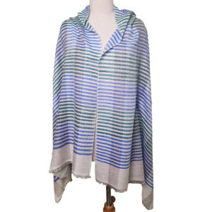 Bufanda de cuello largo tejida con telar manual de Pashmina de Cachemira pura para inviernos, bufandas de Cachemira pura de sensación cálida y acogedora - Product Image 4