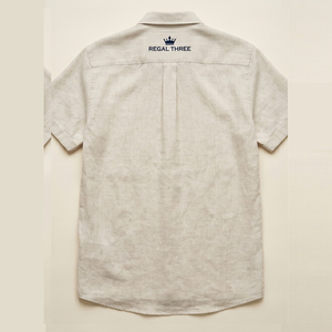 เสื้อเชิ้ตชายแขนสั้นลายชายหาด Regal Three พร้อมเสื้อเชิ้ตว่ายน้ำปักลาย คอปกเสื้อพับได้ เสื้อว่ายน้ำชายหาดสำหรับผู้ชาย - Product Image 5