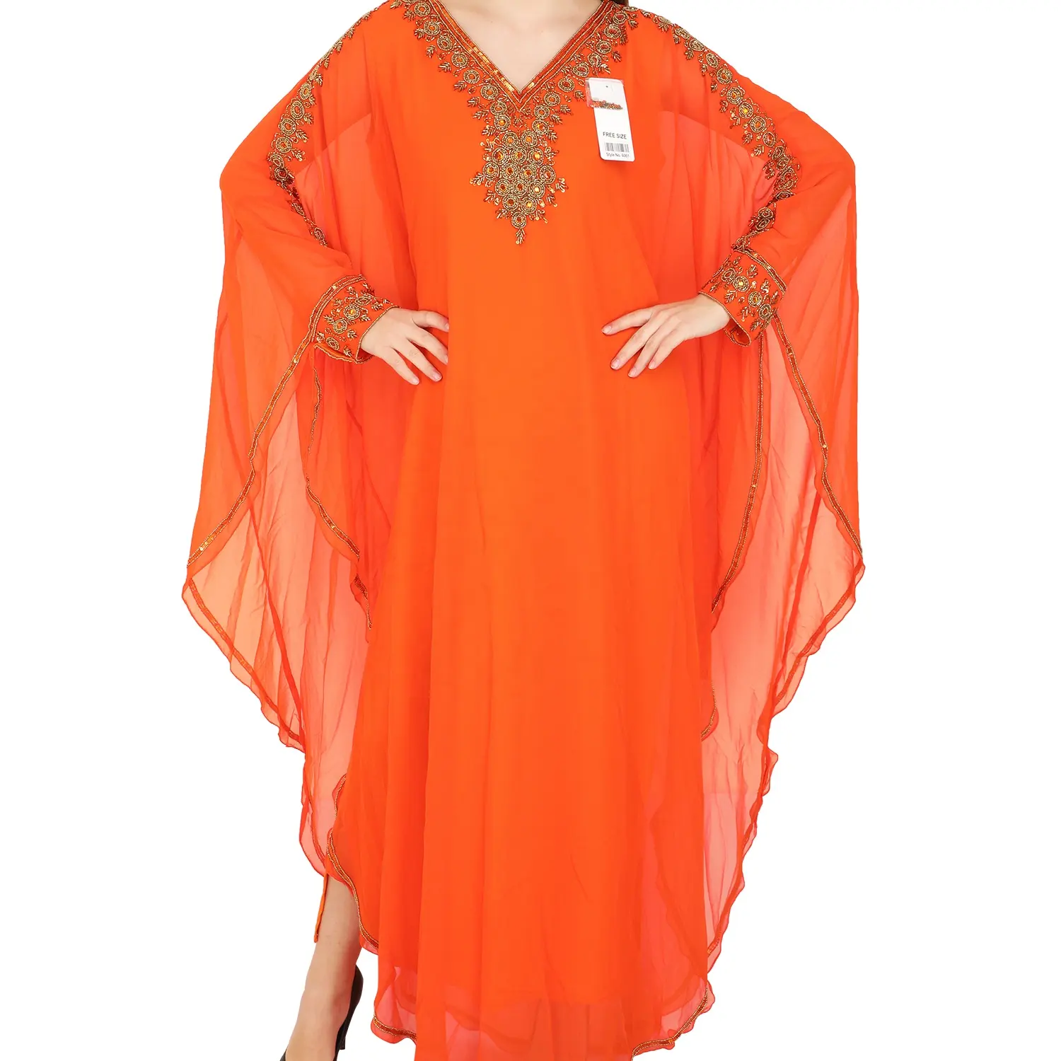 Model Baru Trendi DUBAI Gaya Maroko Gaun Pesta Memakai Gaun FARASHA ABAYA KAFTAN KAFTAN untuk Wanita Layanan OEM Alami Penuh