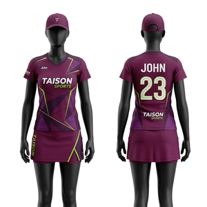 Uniforme de badminton pour femmes de qualité supérieure, 180 GSM, maille polyester à séchage rapide, panneaux contrastés menthe corail, logo personnalisé par transfert thermique - Product Image 3