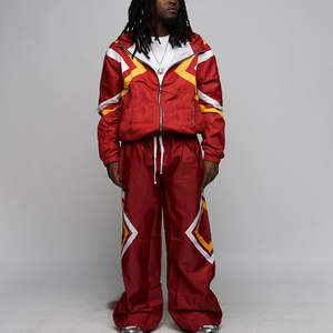 Conjunto de Sudadera con Capucha Oversize y Pantalones Acampanados de Chándal con Pedrería Estilo Streetwear, Estampado Personalizado Desgastado, Traje de 2 Piezas - Product Image 2