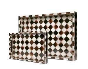 Espejo de madera con incrustaciones de hueso de resina, espejo de pared decorativo enmarcado para sala de estar, dormitorio y pasillo, espejo de decoración de lujo para el hogar - Product Image 1