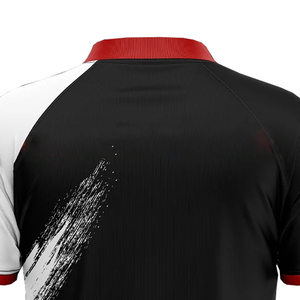 Camiseta de Fútbol para Hombre, Cuello en V, Manga Corta, Impresión Sublimada, Poliéster que Absorbe la Humedad, Corte Regular para Adultos, Diseño con Bloques de Color - Product Image 5