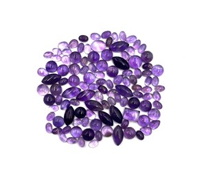 Lote de gemas sueltas de amatista natural en cabujón de formas mixtas de 4-9 mm para la fabricación de joyería artesanal. - Product Image 5