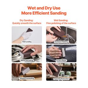 Assortiment de 10 éponges à poncer, grains 60/80/120/180/220, lavables, réutilisables, pour utilisation à sec ou à l'eau - Product Image 4