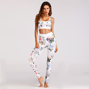 OEM <b>High</b> <b>Waisted</b> Women's Fitness Clothing New Arrival Yoga Pants with Pockets Gym <b>Leggings</b> with Print Pattern - Product Image 2