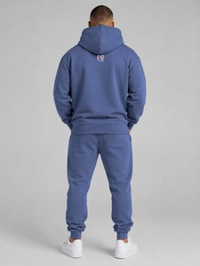 Survêtements d'hiver personnalisés OEM, style streetwear, à capuche, imprimés, ensemble 2 pièces, sweat-shirt à capuche, pantalon de survêtement en coton, décontracté pour hommes - Product Image 2