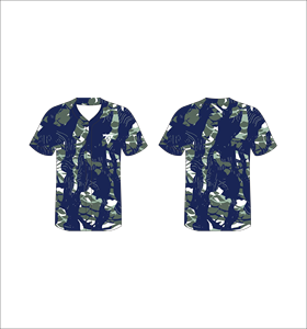 Maillot de baseball personnalisé pour homme, imprimé camouflage, sublimation, polyester respirant, manches courtes, coupe classique, toutes saisons - Product Image 4