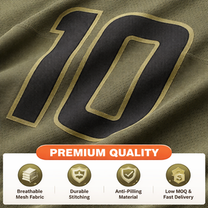 เสื้อฟุตบอลอเมริกันแบบสั้น ระบายอากาศได้ดี ไซส์พลัส ผลิตตามสั่ง (OEM) พร้อมบริการปักลายแบบซับลิเมชั่น สำหรับสโมสร ลีก และโรงเรียน - Product Image 4