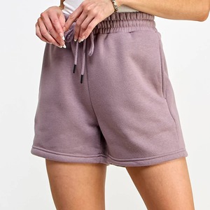 Casual Fleece Mid <b>Waist</b> Sweat Shorts Women <b>Elastic</b> Band Drawstring Athletic Lounge Shorts Custom Logo Shorts <b>Skirts</b> - Product Image 1