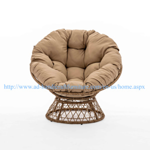 SWC-01 Fauteuil suspendu d'extérieur durable en rotin PE, chaise pivotante en forme d'œuf, meubles de jardin, balcon, terrasse pour villa - Product Image 2