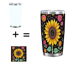 Gobelet isotherme en acier inoxydable 20oz à double paroi, personnalisable par sublimation, avec couvercle, pour café, thé, voyage - Product Image 1