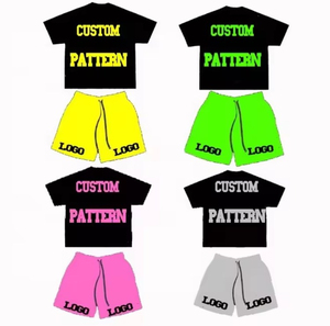 Conjunto de Camiseta y Pantalones Cortos para Hombre, Verano 2026, Estilo Desgastado con Acabado Ácido, Sin Mangas, Dobladillo Crudo, 2 Piezas - Product Image 2