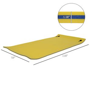 Tappetino Galleggiante Giallo Spesso a 3 Strati 10x5 per Piscina, Lago, Oceano - Categoria Prodotto: Galleggianti, Zattere, Cuscini - Product Image 2