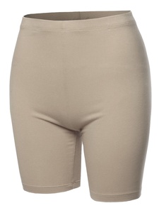 Shorts pour femmes écologiques, logo personnalisé, en gros, doux, extensible, taille mi-haute, coupe ajustée, respirant, vêtements de sport, bouton à nœud - Product Image 5
