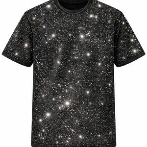 T-shirt formel surdimensionné pour homme, personnalisé avec strass sur toute la surface, 100 % coton, manches courtes, respirant et infroissable – Meilleures ventes - Product Image 5