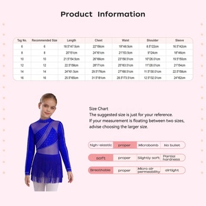 ชุดเต้นรำสำหรับเด็กอายุ6-16ปีชุดเต้นรำเวทีร่วมสมัยชุดแสดงสเก็ตลีลาชุดเต้นรำ - Product Image 6